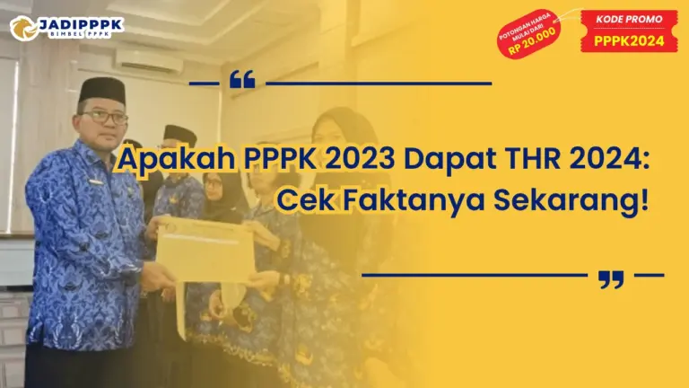 Apakah PPPK 2023 Dapat THR 2024