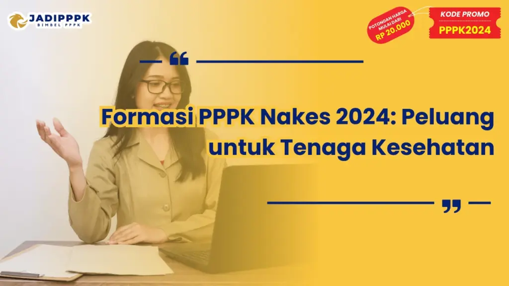Formasi PPPK Nakes 2024