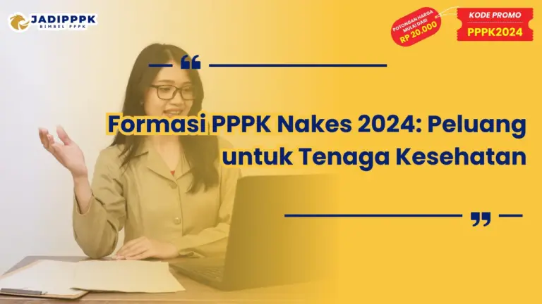 Formasi PPPK Nakes 2024