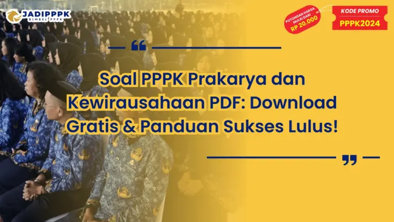 Soal PPPK Prakarya dan Kewirausahaan PDF