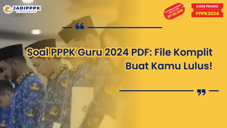 Soal PPPK Guru 2024 PDF