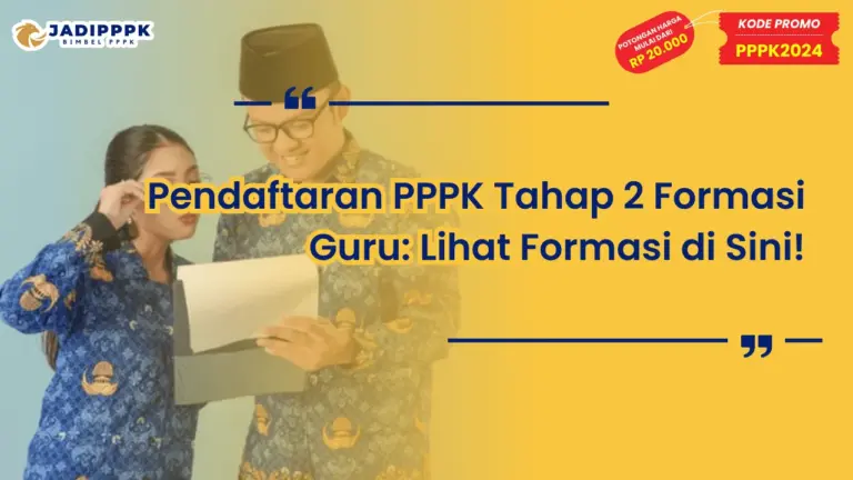 Pendaftaran PPPK Tahap 2 Formasi Guru 2024