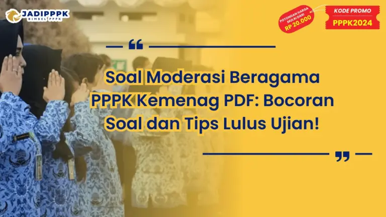 Soal Moderasi Beragama PPPK Kemenag PDF