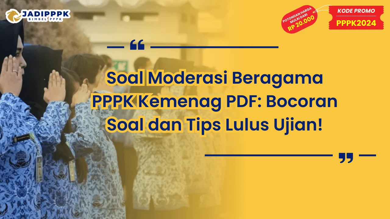 Soal Moderasi Beragama PPPK Kemenag PDF