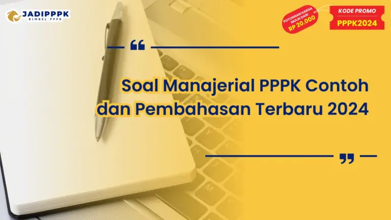 Soal Manajerial PPPK Contoh