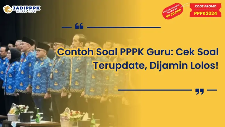 Contoh Soal PPPK Guru