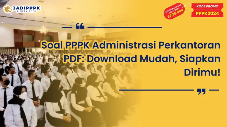 Soal PPPK Administrasi Perkantoran PDF