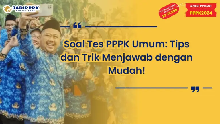Soal Tes PPPK Umum