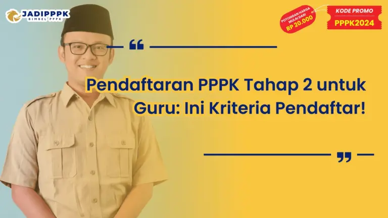 Pendaftaran PPPK Tahap 2 untuk Guru