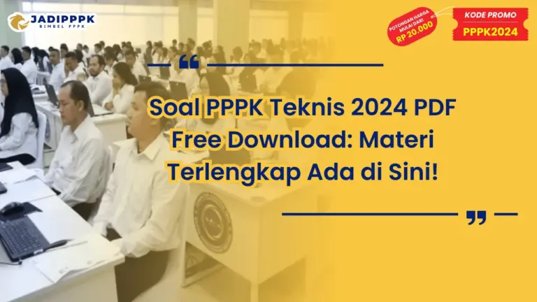 Soal PPPK Teknis 2024 PDF Free Download