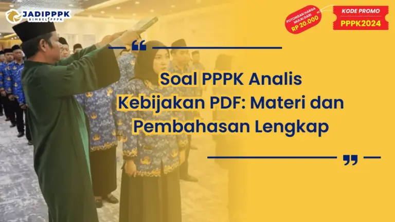 Soal PPPK Analis Kebijakan PDF