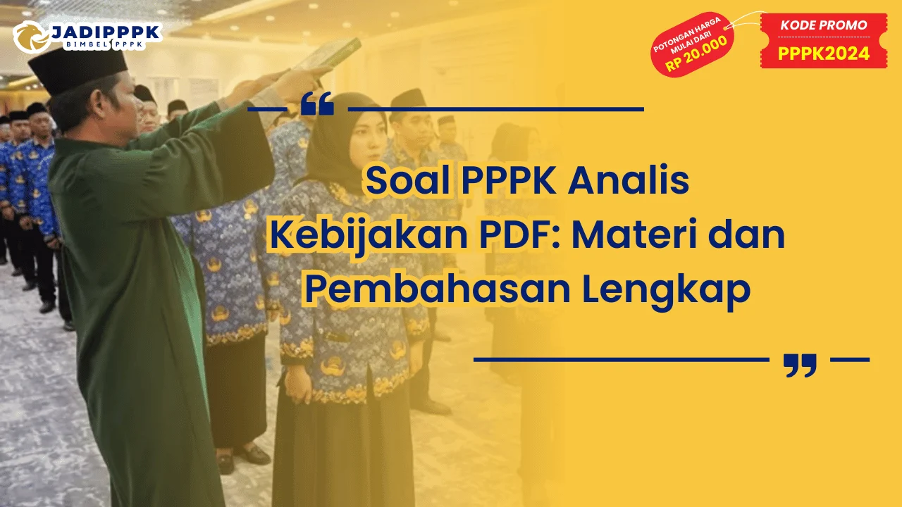 Soal PPPK Analis Kebijakan PDF