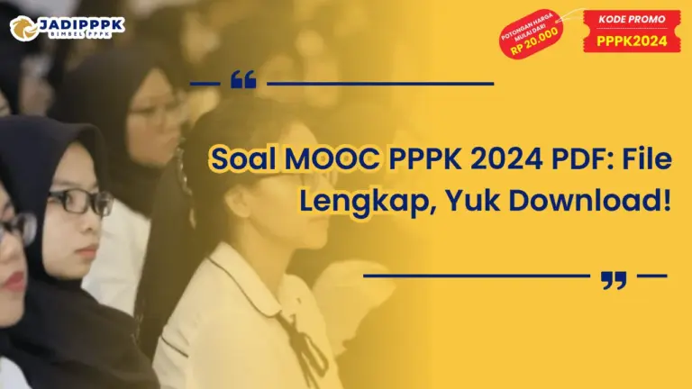 Soal MOOC PPPK 2024 PDF