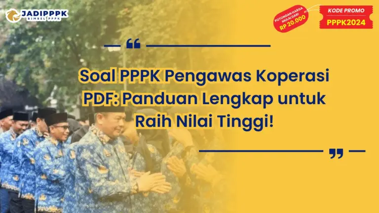Soal PPPK Pengawas Koperasi PDF