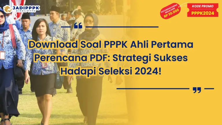 Download Soal PPPK Ahli Pertama Perencana PDF