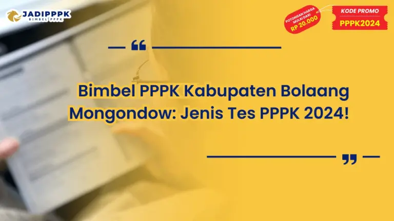 bimbel PPPK Kabupaten Bolaang Mongondow