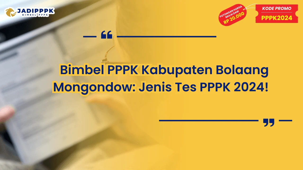 bimbel PPPK Kabupaten Bolaang Mongondow