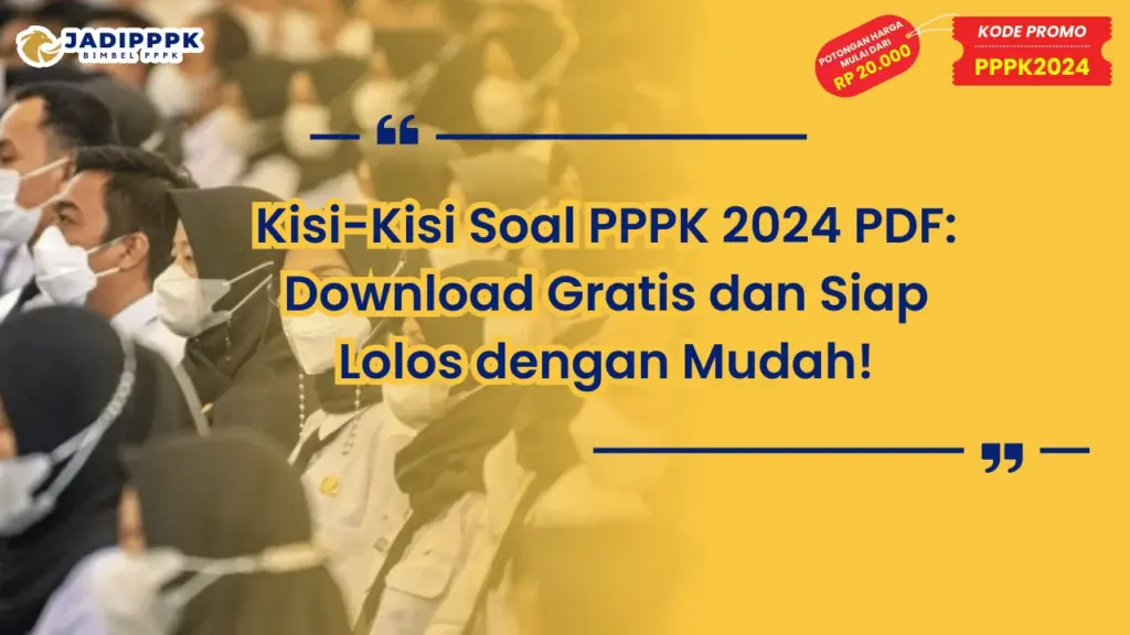 Kisi-Kisi Soal PPPK 2024 PDF