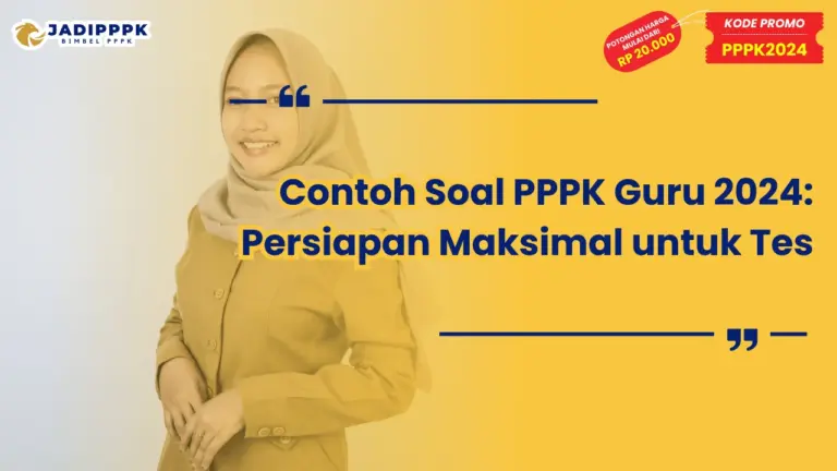 Contoh Soal PPPK Guru 2024