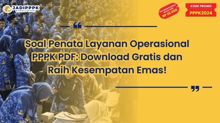 Soal Penata Layanan Operasional PPPK PDF