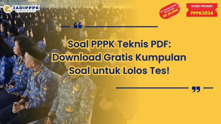 Soal PPPK Teknis PDF