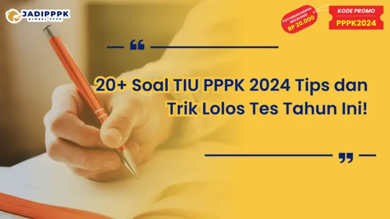 Soal TIU PPPK 2024 Tips dan Trik