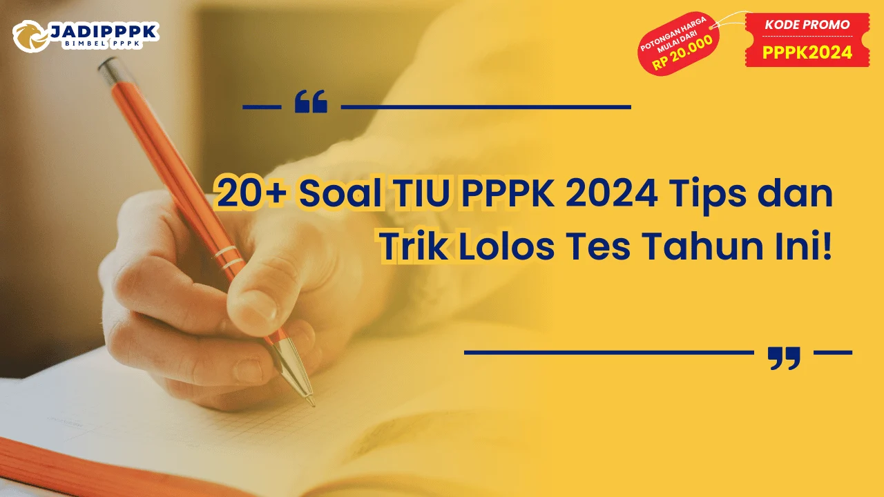 Soal TIU PPPK 2024 Tips dan Trik