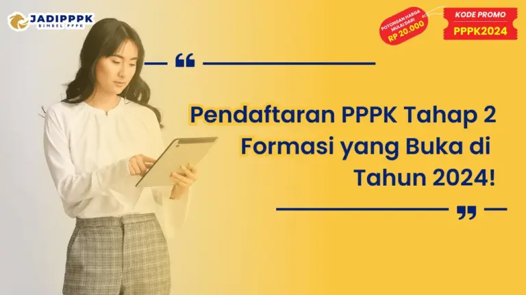Pendaftaran PPPK Tahap 2 Formasi