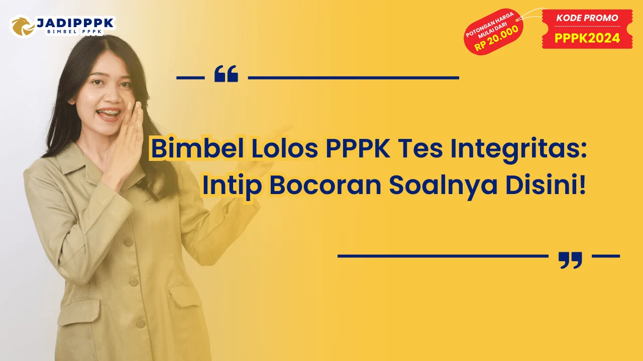 Bimbel Lolos PPPK Tes Integritas