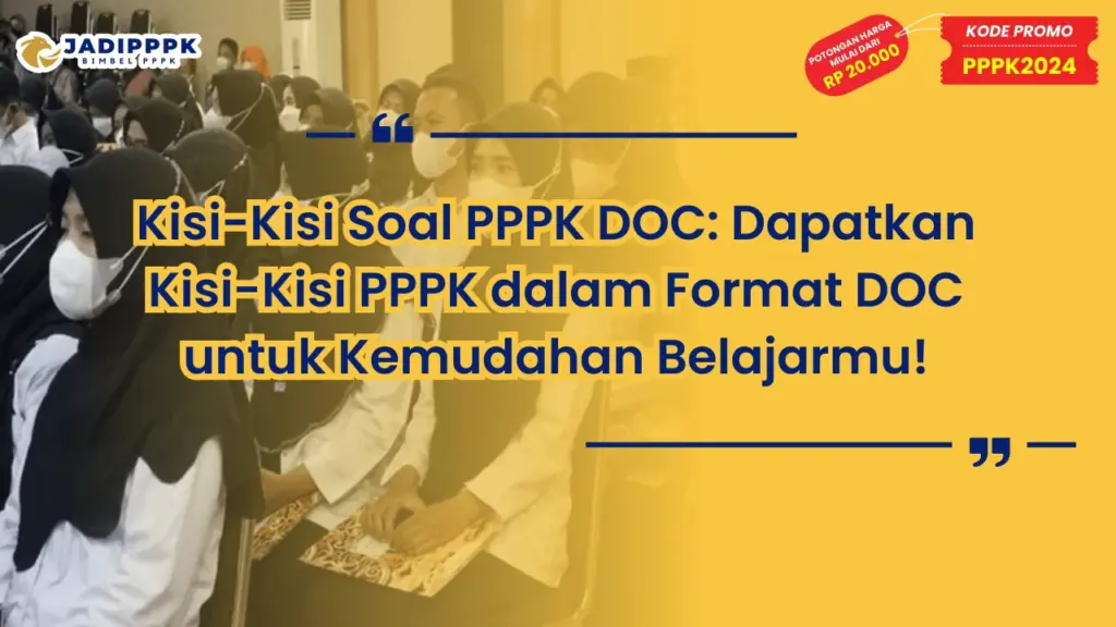 Kisi-Kisi Soal PPPK DOC