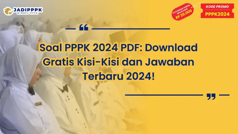 Soal PPPK 2024 PDF