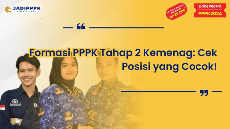 Formasi PPPK Tahap 2 Kemenag