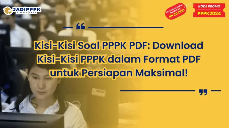 Kisi-Kisi Soal PPPK PDF