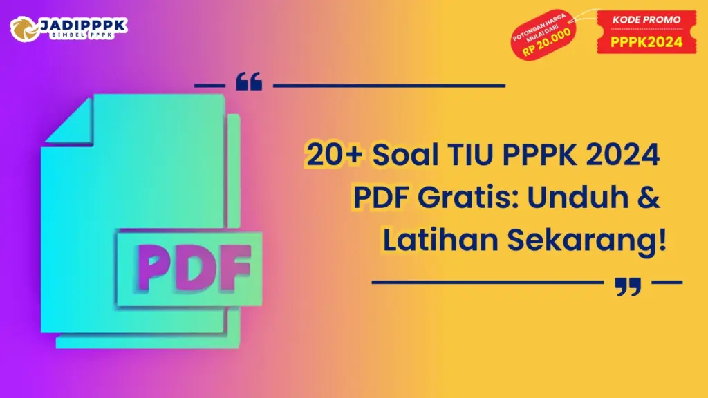 Soal TIU PPPK 2024 PDF Gratis