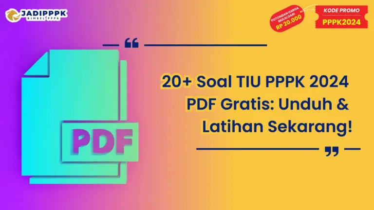 Soal TIU PPPK 2024 PDF Gratis