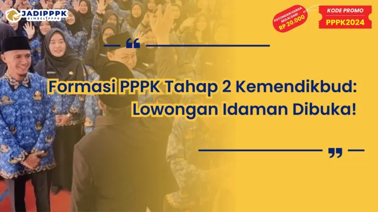 Formasi PPPK Tahap 2 Kemendikbud