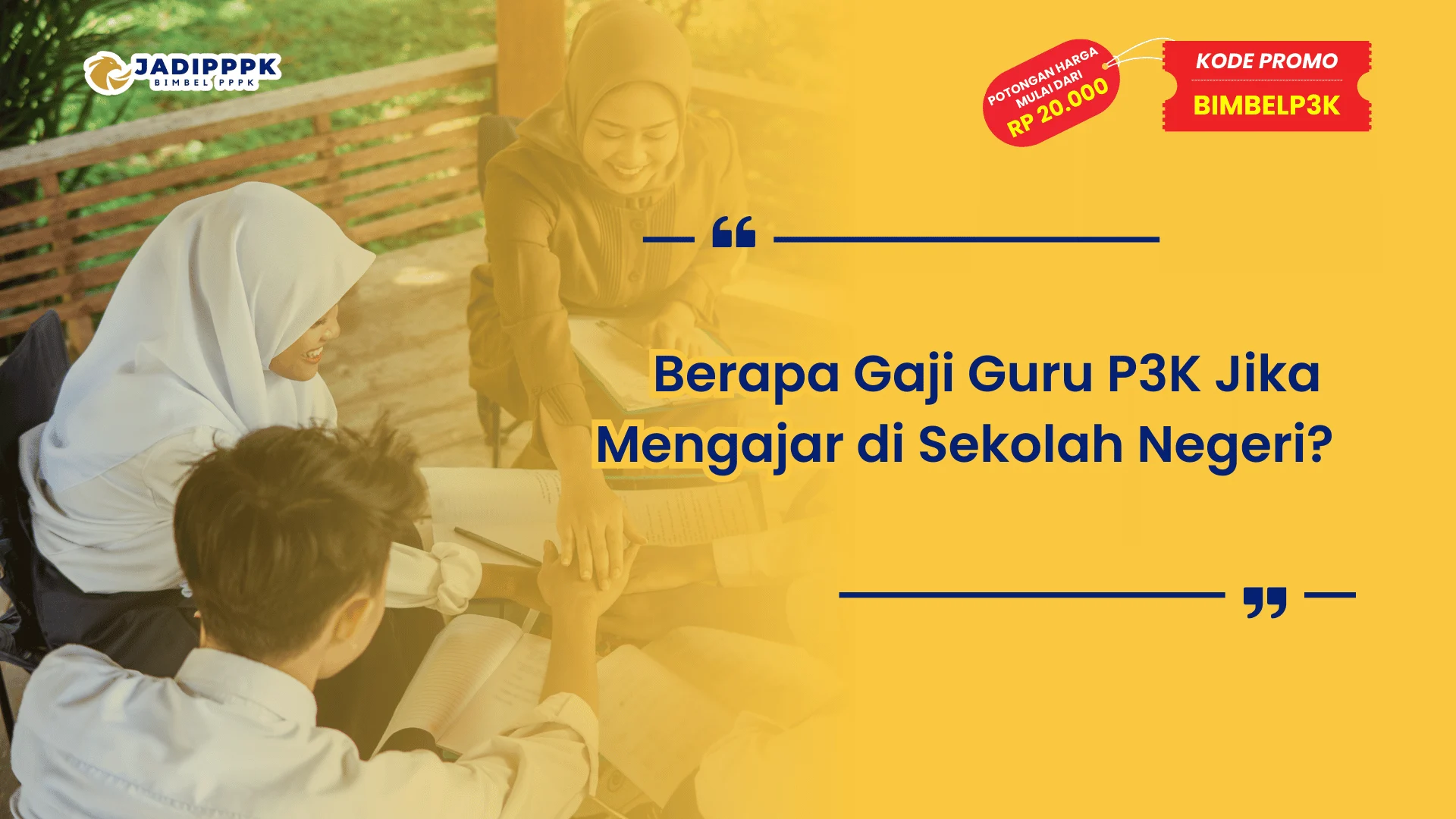 Berapa Gaji Guru P3K Jika Mengajar di Sekolah Negeri