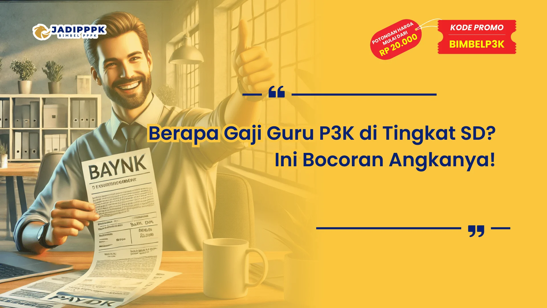 Berapa Gaji Guru P3K di Tingkat SD