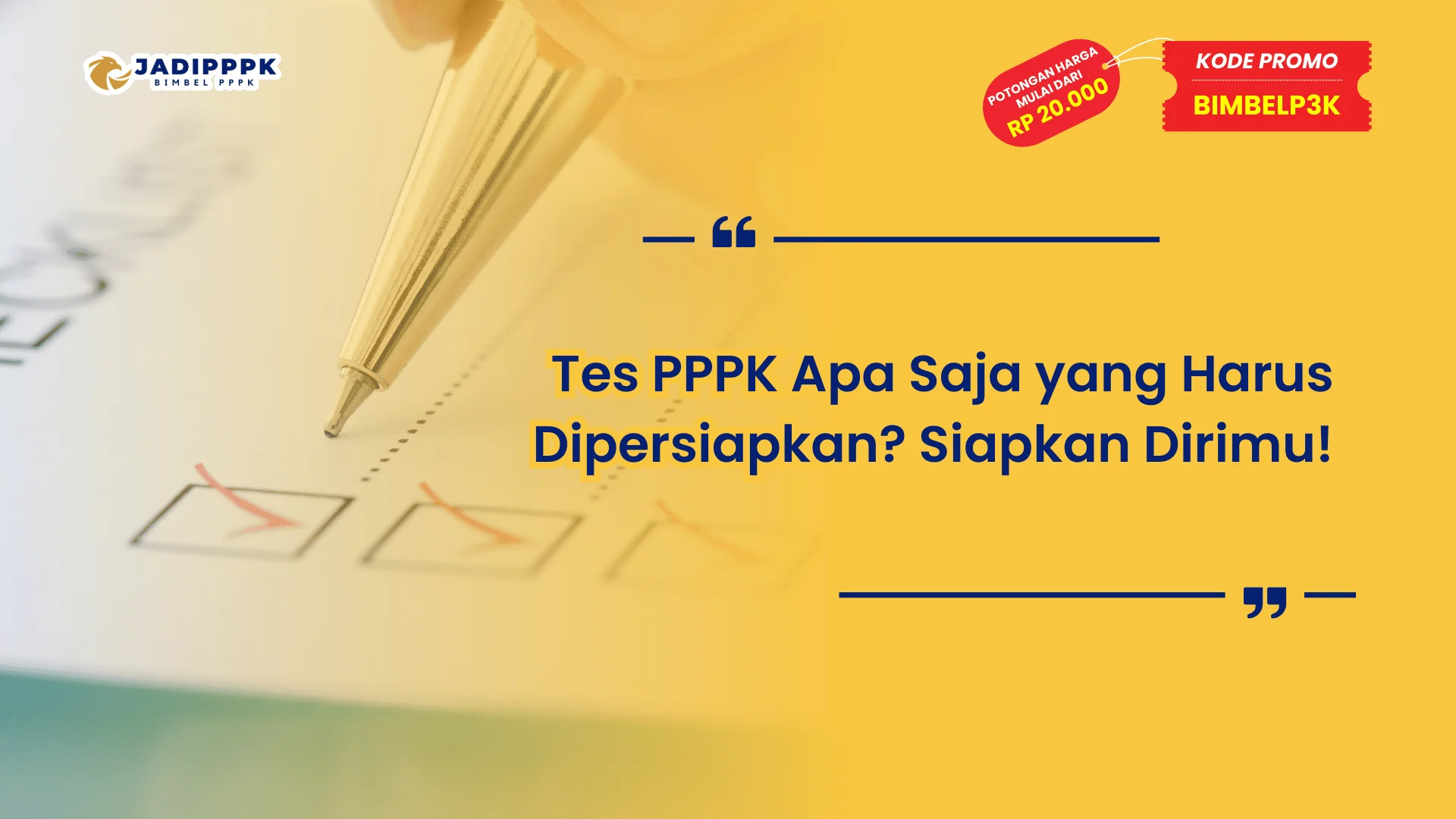 Tes PPPK Apa Saja yang Harus Dipersiapkan