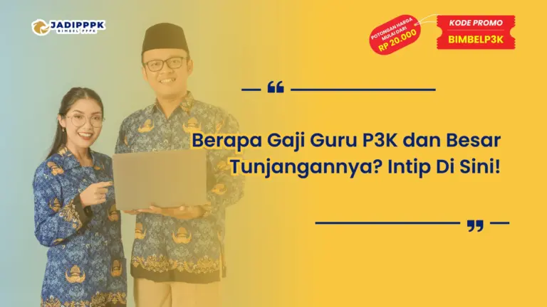 Berapa Gaji Guru P3K dan Besar Tunjangannya