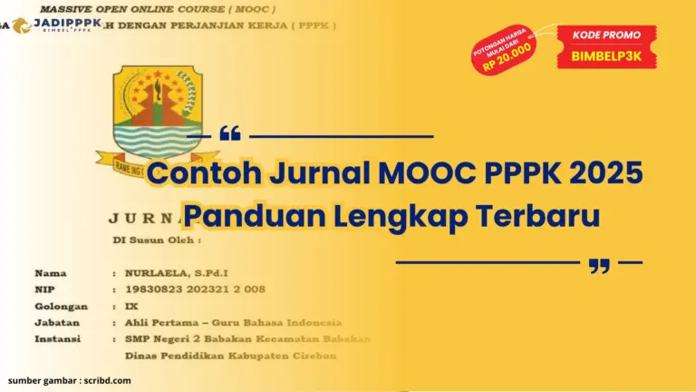 Contoh Jurnal MOOC PPPK 2025 Panduan Lengkap Terbaru