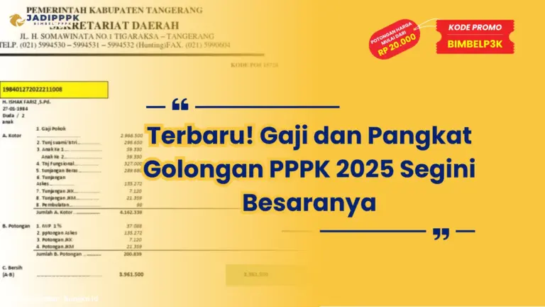 Terbaru! Gaji dan Pangkat Golongan PPPK 2025 Segini Besaranya