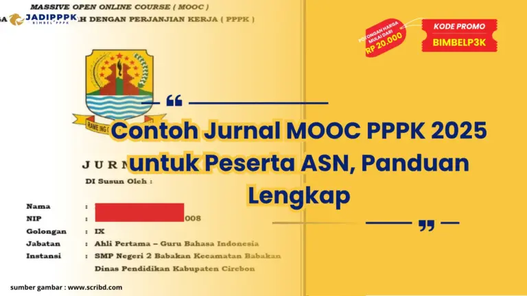 Contoh Jurnal MOOC PPPK 2025 untuk Peserta ASN, Panduan Lengkap
