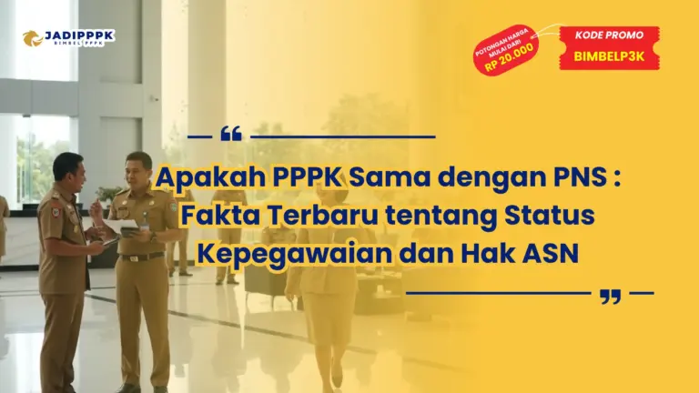 apakah pppk sama dengan pns