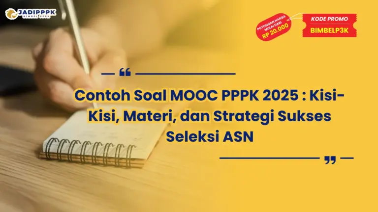 contoh soal mooc pppk 2025