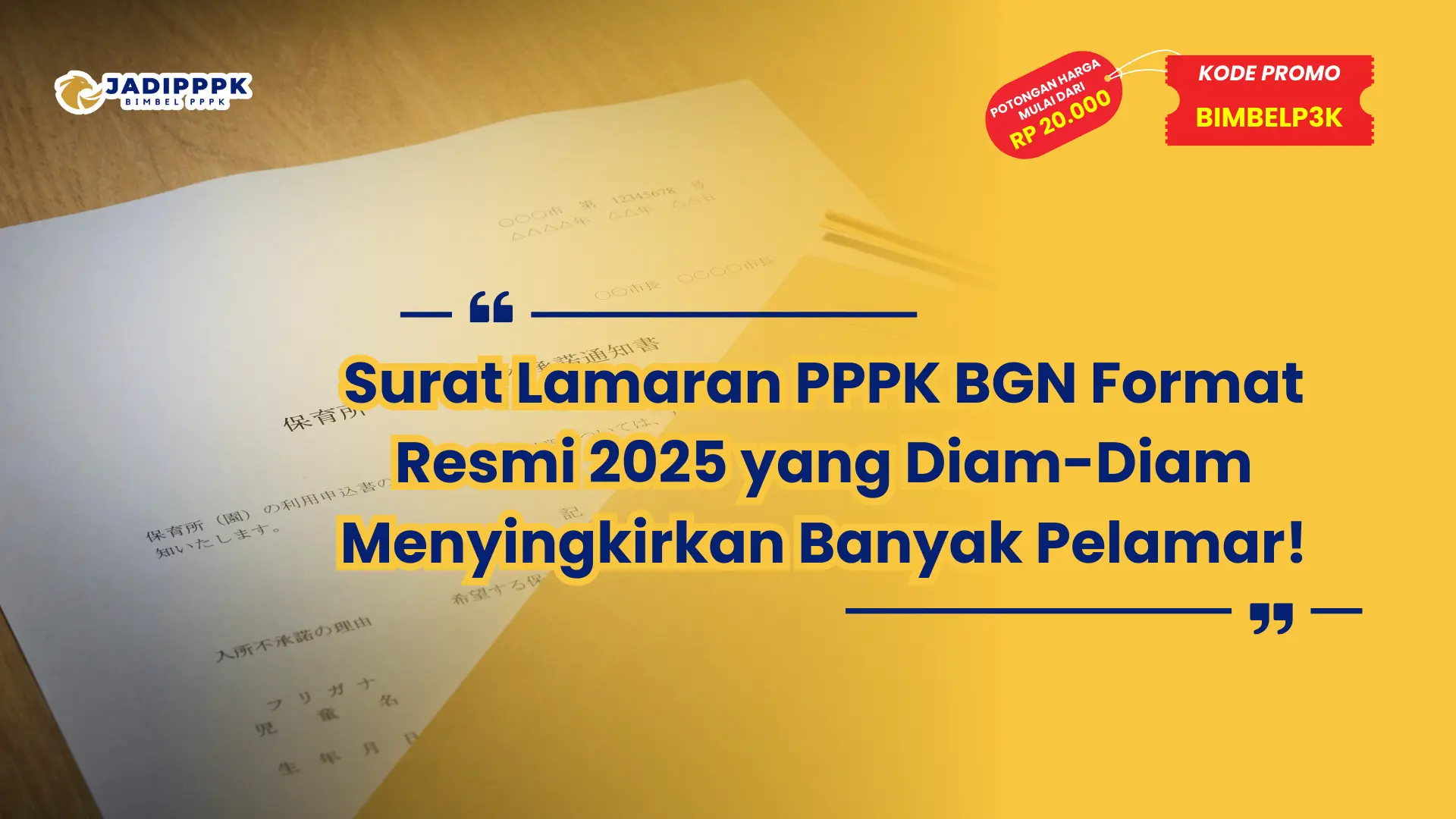 Surat Lamaran PPPK BGN