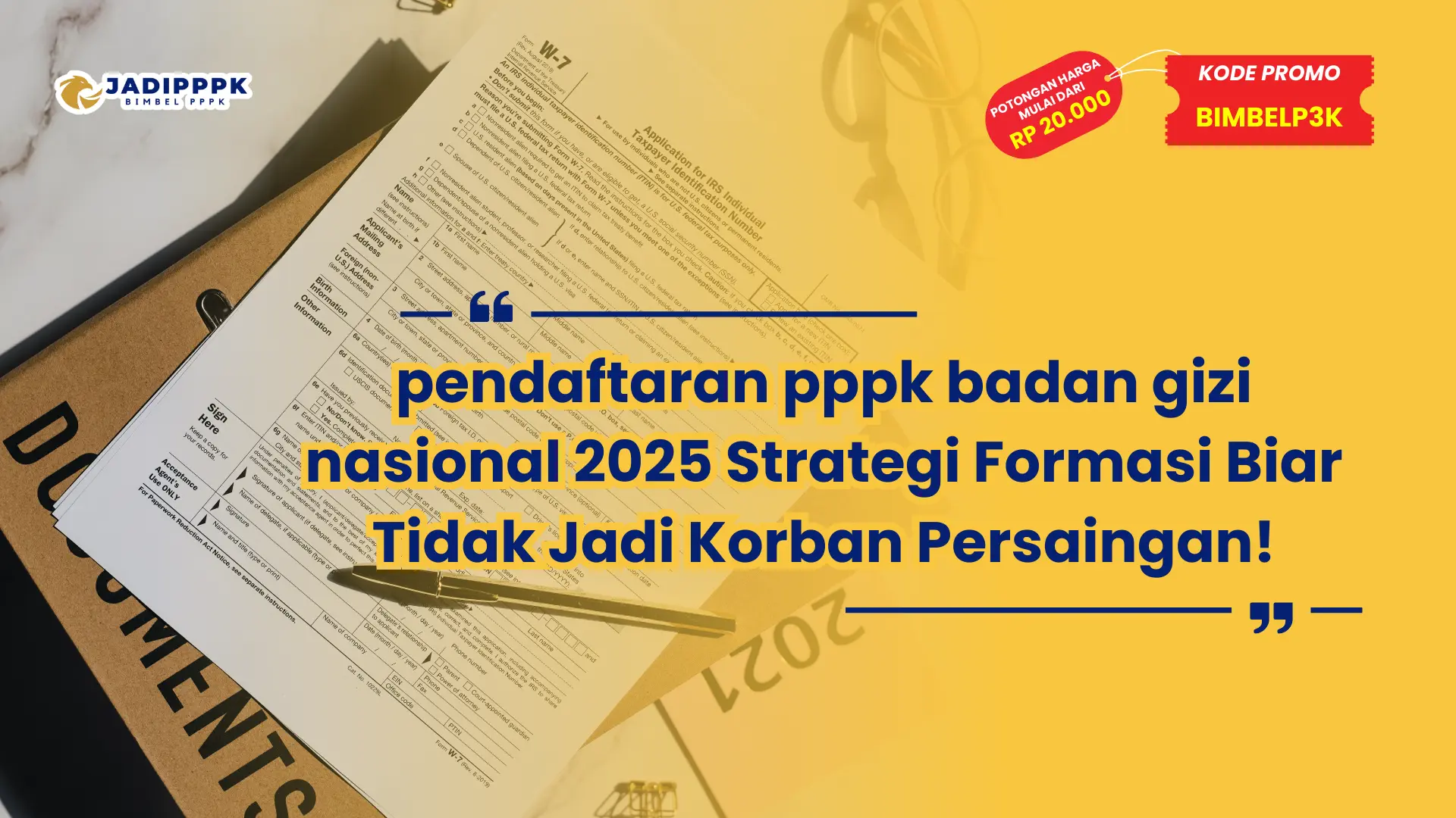 pendaftaran pppk badan gizi nasional 2025