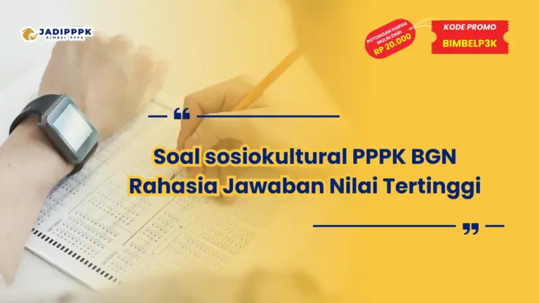 Soal sosiokultural PPPK BGN