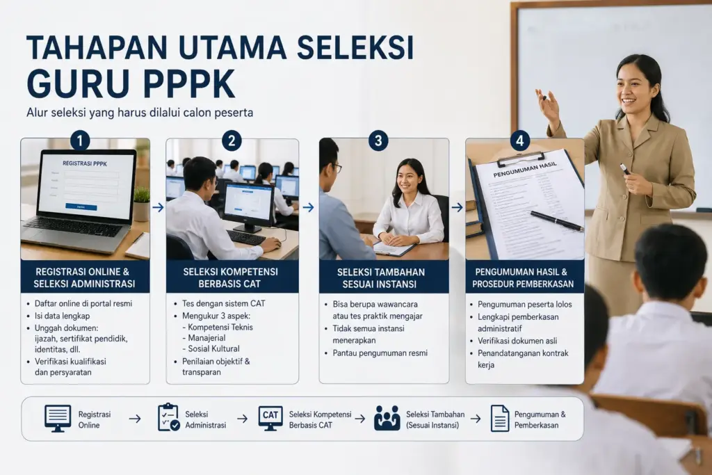 1. Memahami Tahapan Utama Seleksi Jabatan Guru PPPK