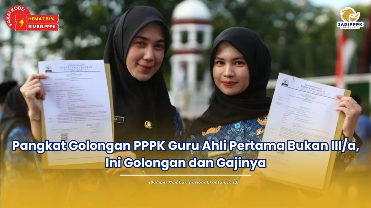 pangkat golongan pppk guru ahli pertama